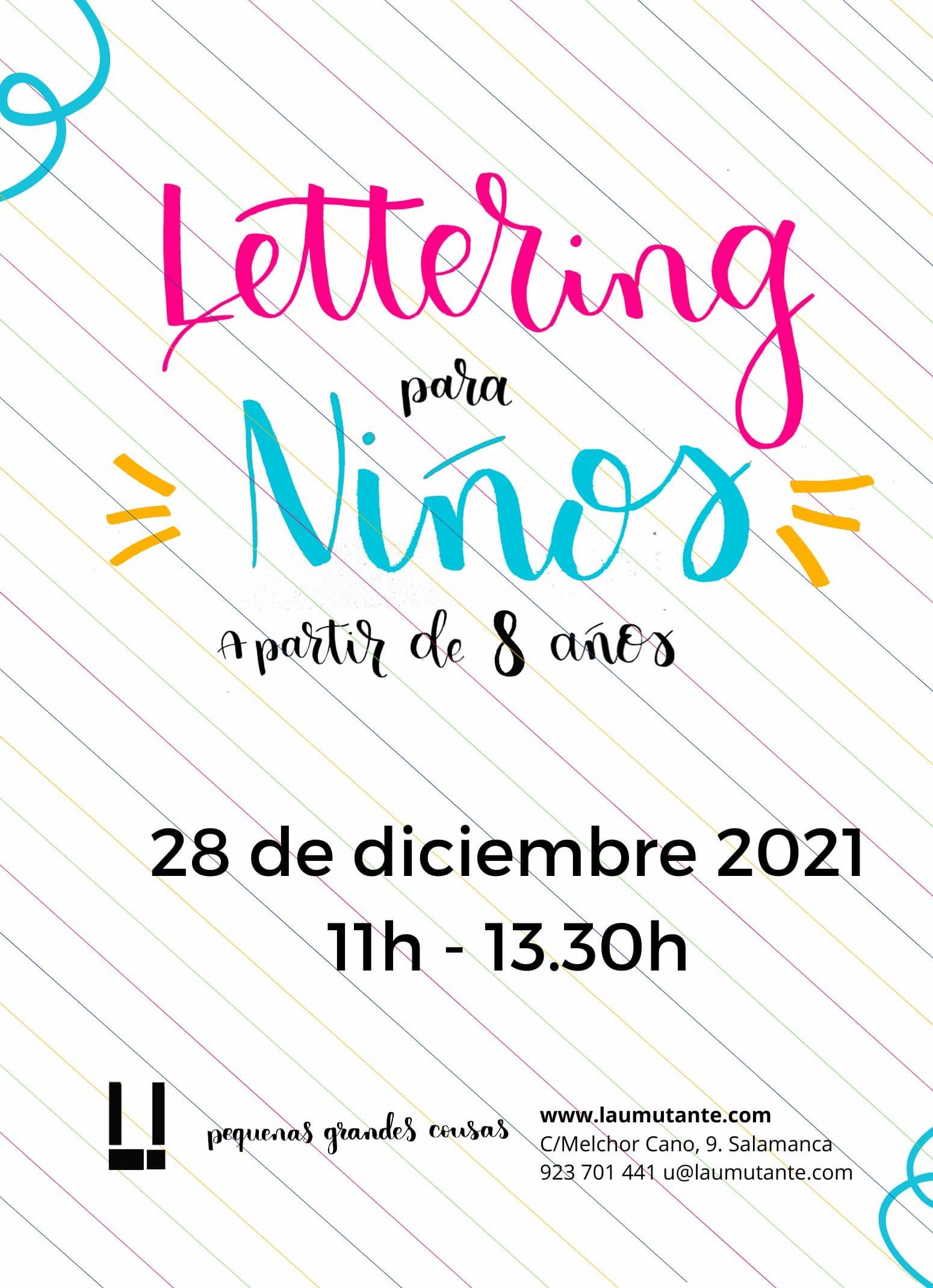 Lettering para niños Salamanca 28 diciembre 2021