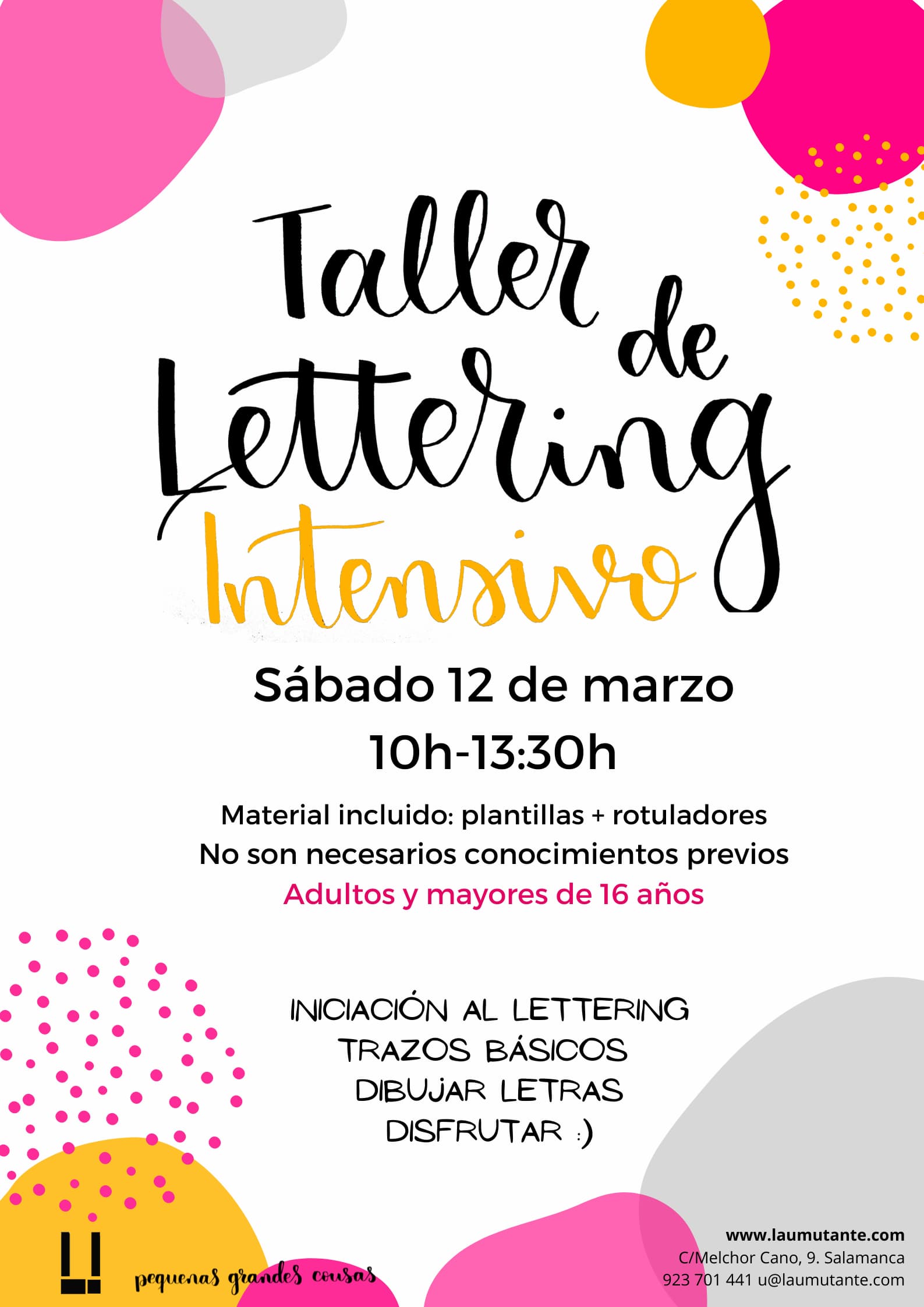 Intensivo Lettering 12 marzo 2022 Salamanca